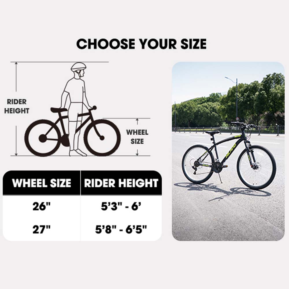 HILAND Ridge |26 Inch Mountain Bike 18 Speed Mountain Bicycle with Dual Disc Brake