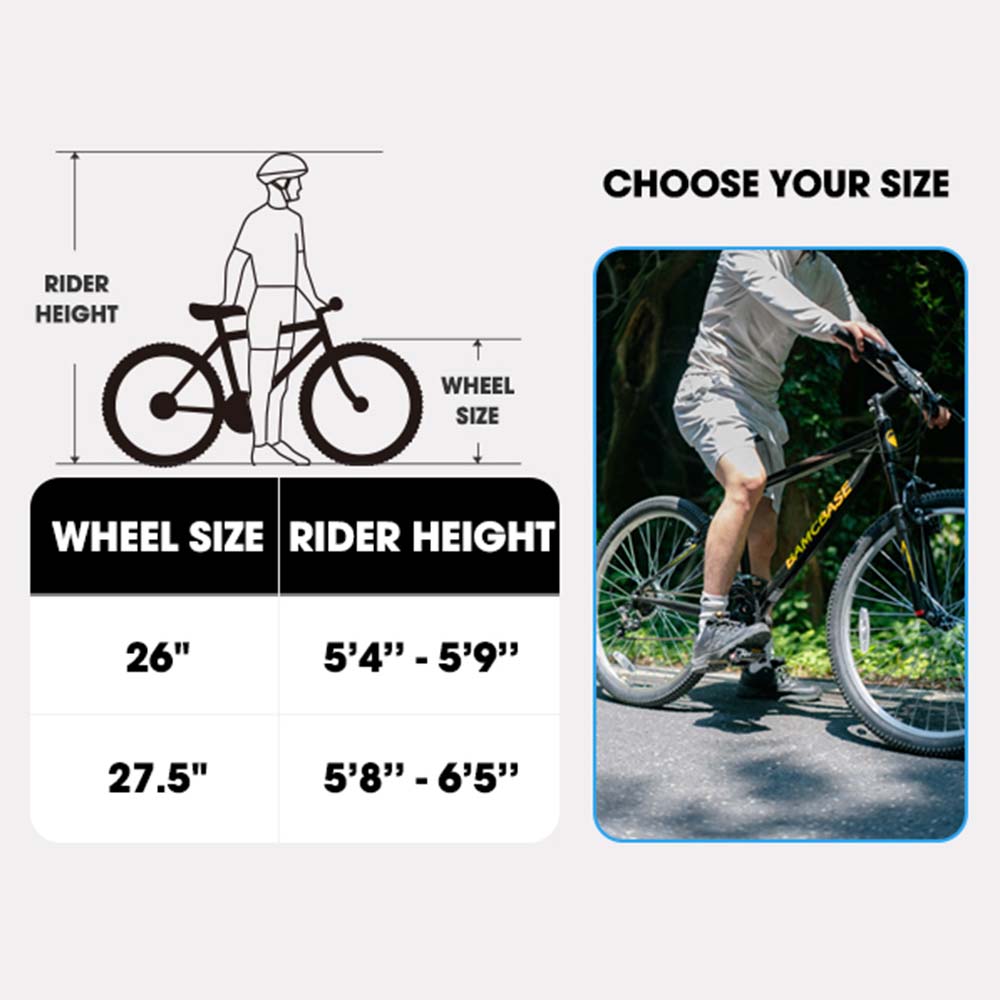HILAND Agave 26 27.5 Inch Mountain Bike Mens Womens MTB with 18 Speeds