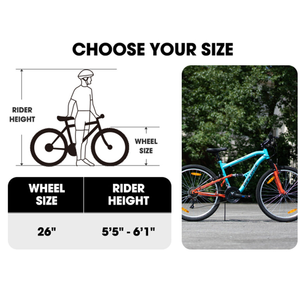 HILAND Boulder | 26 Inch Full Suspension Mountain Bike