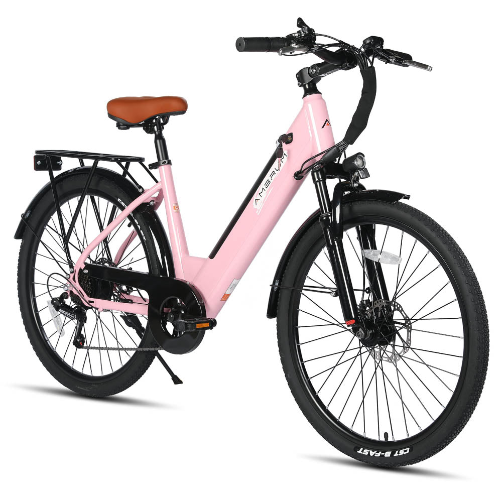 HILAND Starry 26 Inch 500 W Electric City Bike with 36 V 7.8 Ah/10.4 Ah Battery with 7 Speed Electric Bicycle