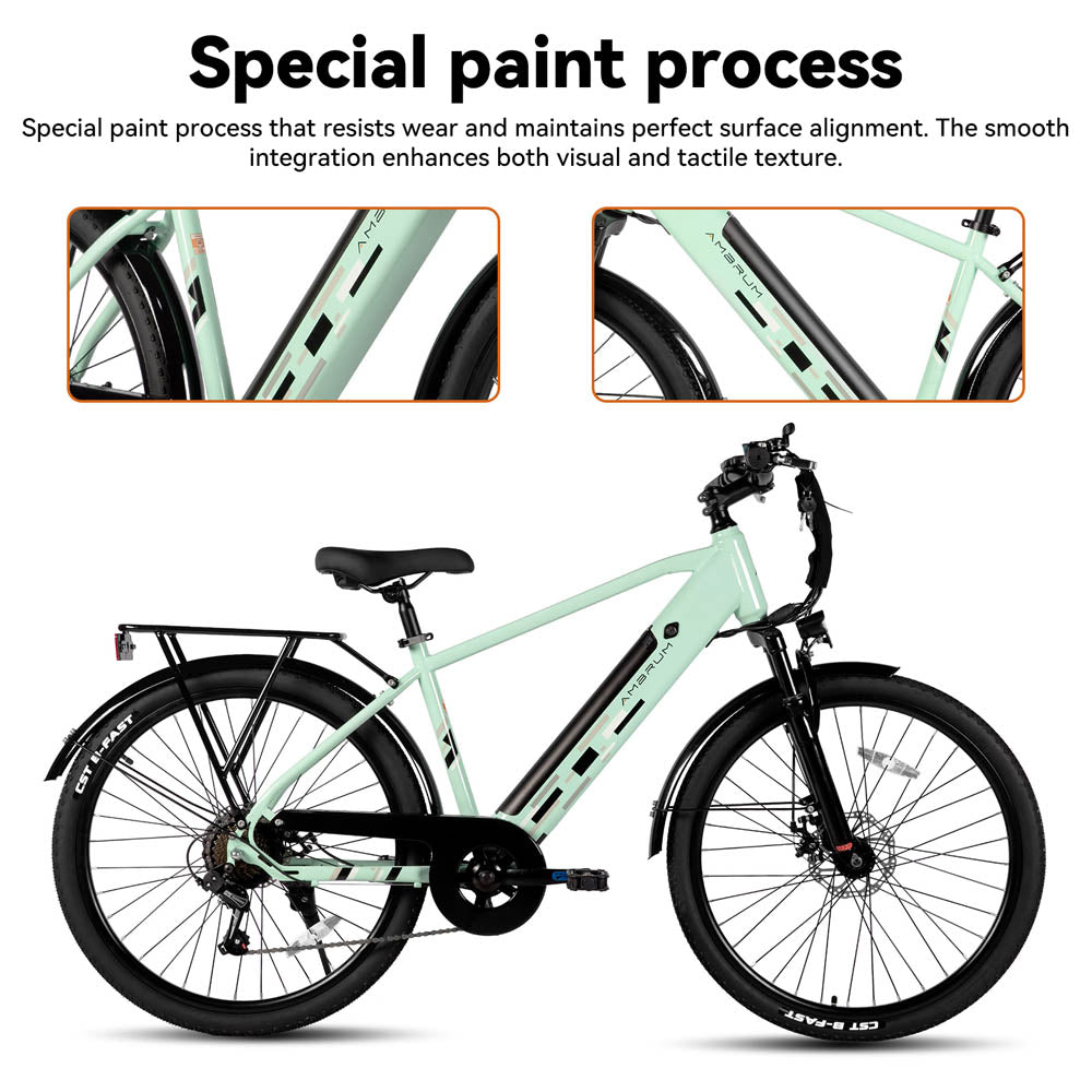 HILAND Rhythm 26" Electric Bike City Commuter E-Bike with 500W Motor 36V 10.4AH Battery
