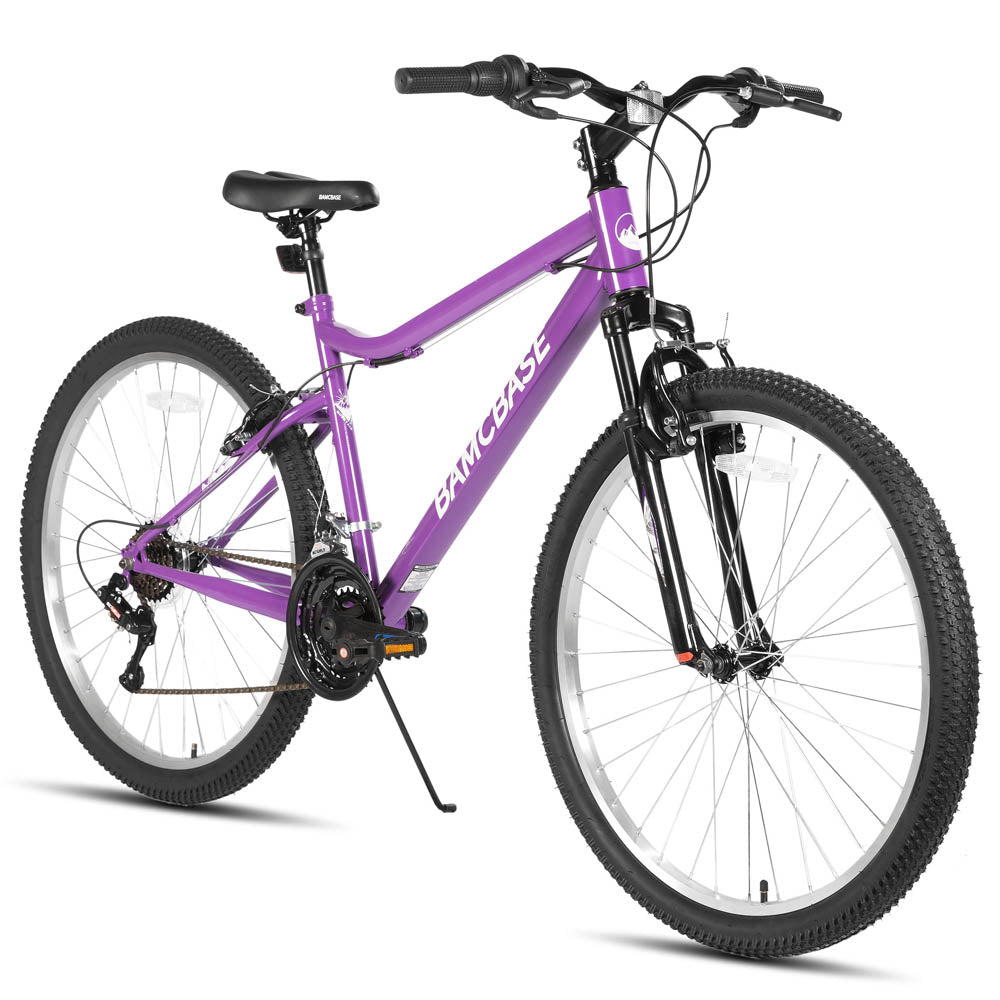 HILAND Lilac Womens Mountain Bike 24 26 Inch 18 Speeds Hybrid Commuter Bicycle