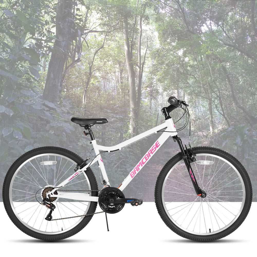 HILAND Lilac Womens Mountain Bike 24 26 Inch 18 Speeds Hybrid Commuter Bicycle