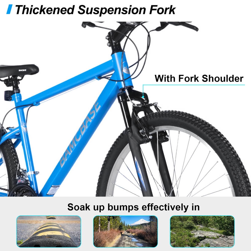 HILAND Agave 26 27.5 Inch Mountain Bike Mens Womens MTB with 18 Speeds