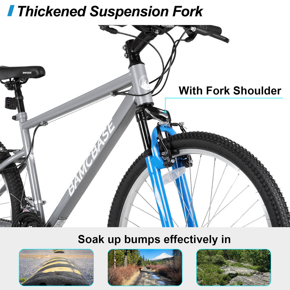 HILAND Agave 26 27.5 Inch Mountain Bike Mens Womens MTB with 18 Speeds