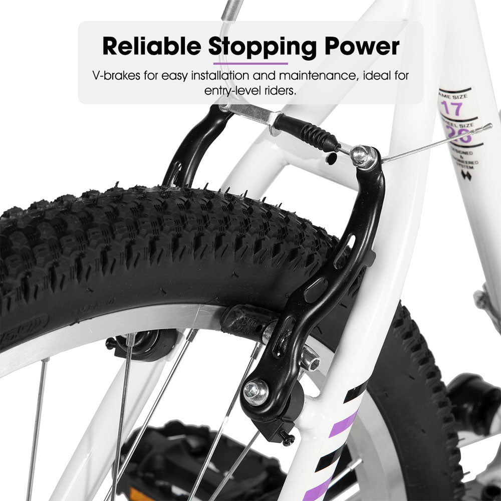 HILAND Lavender | Bamcbase MTB 24 26 Inch 18 Speeds Hybrid Commuter Bicycle
