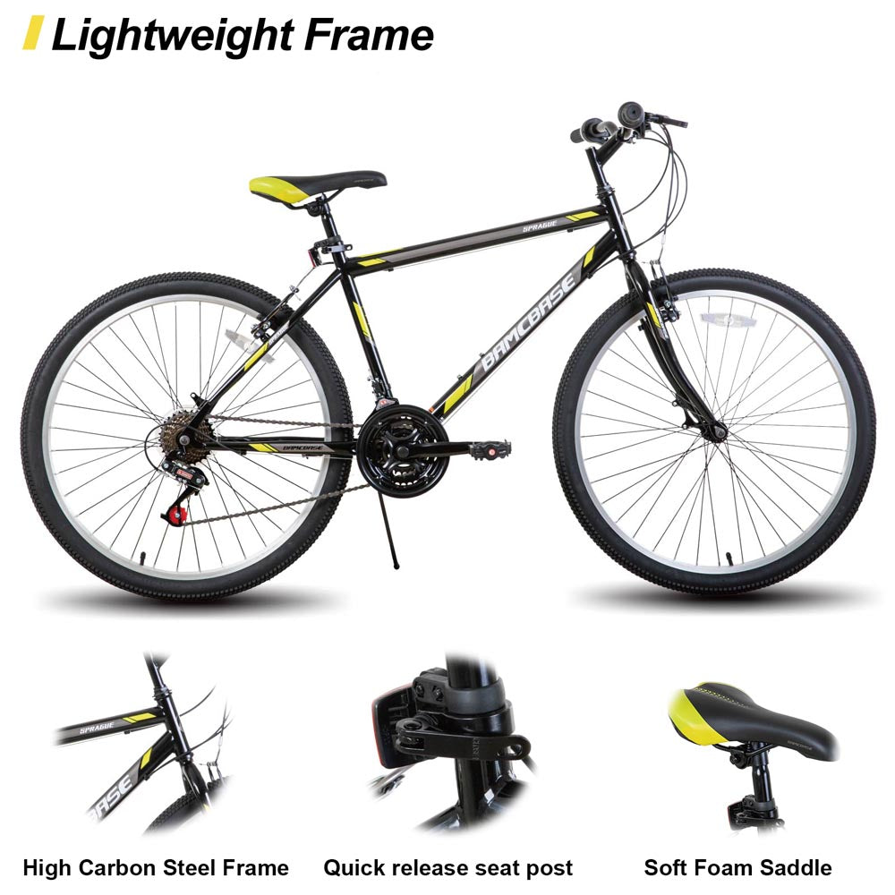 HILAND Sprague 24 26 inch Mountain Bike for Men Women 21 Speeds Sport Cycling