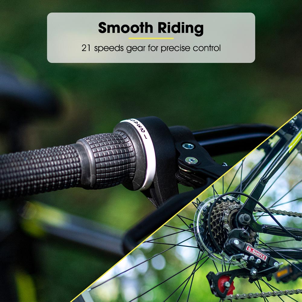 HILAND Sprague 24 26 inch Mountain Bike for Men Women 21 Speeds Sport Cycling