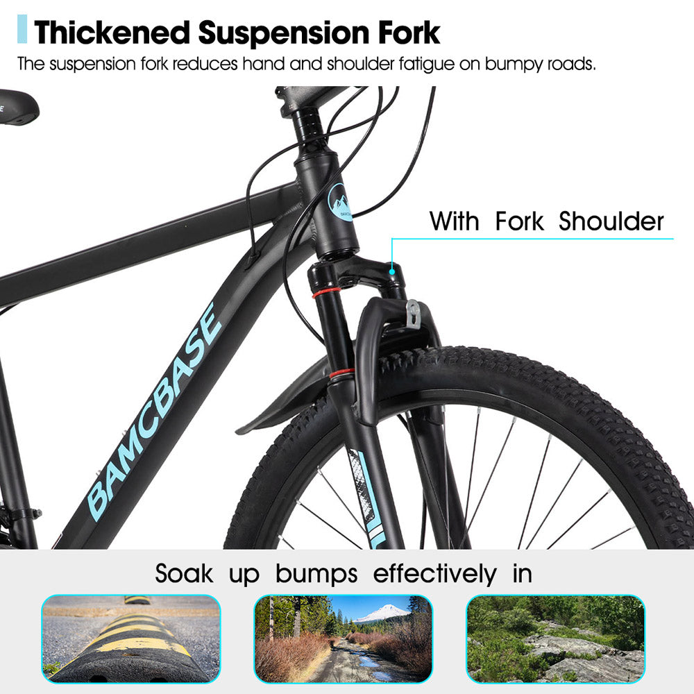 HILAND Sedona 26 27.5 Inch Mountain Bike Mens and Womens Aluminum Frame MTB with 21 Speeds Dis Brake for Adults