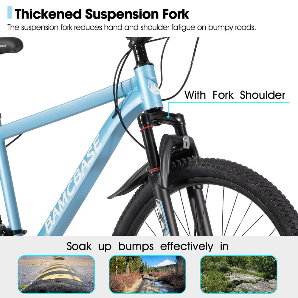 HILAND Sedona 26 27.5 Inch Mountain Bike Mens and Womens Aluminum Frame MTB with 21 Speeds Dis Brake for Adults