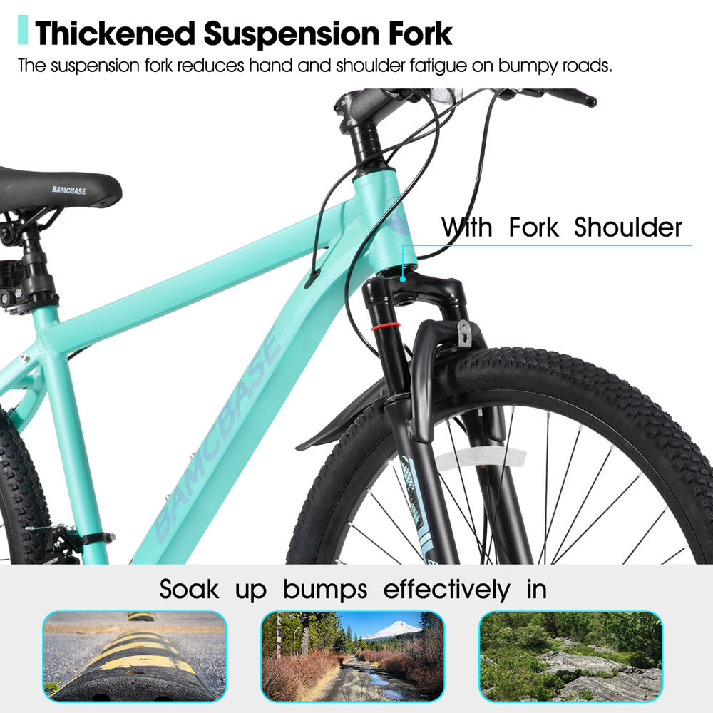 HILAND Sedona 26 27.5 Inch Mountain Bike Mens and Womens Aluminum Frame MTB with 21 Speeds Dis Brake for Adults