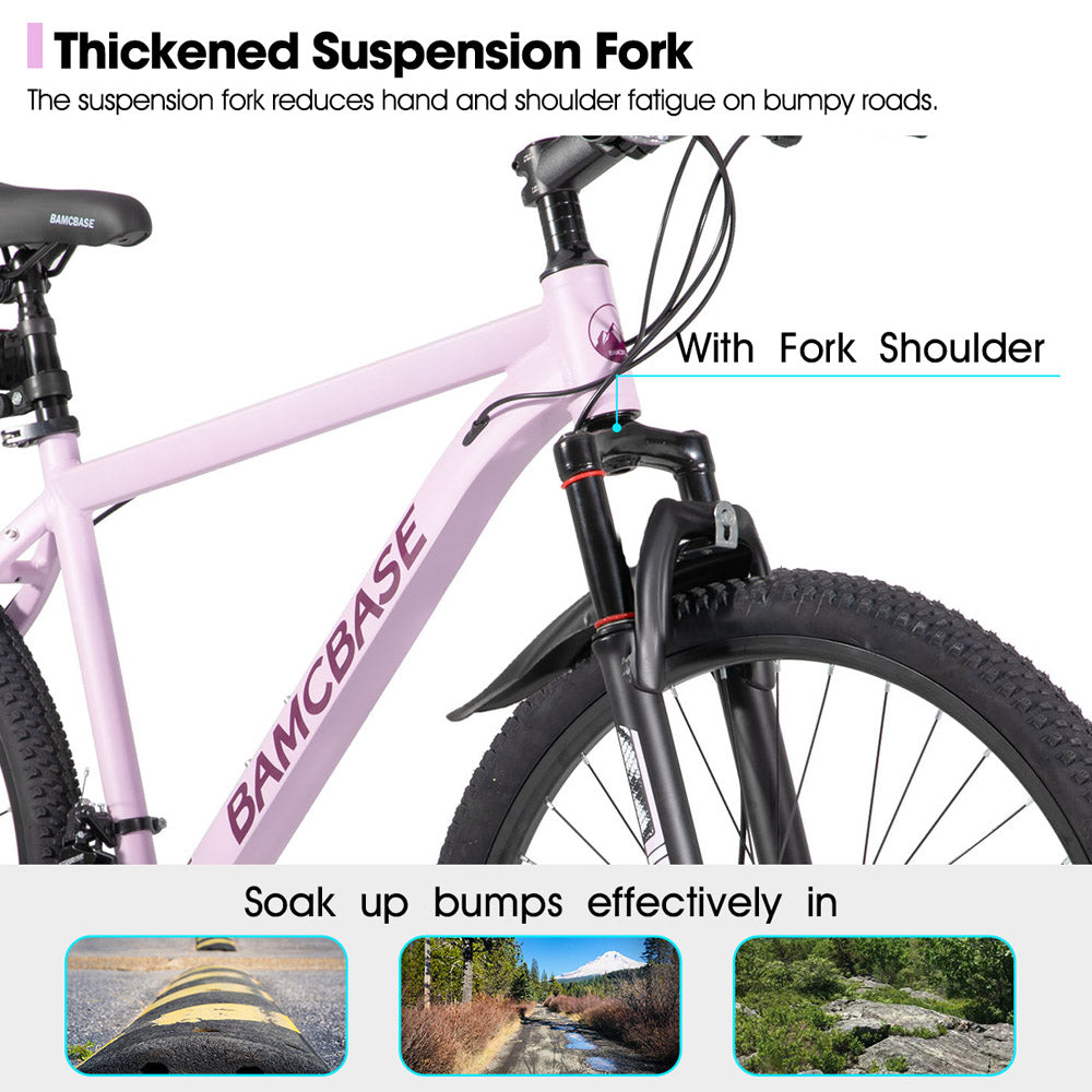 HILAND Sedona 26 27.5 Inch Mountain Bike Mens and Womens Aluminum Frame MTB with 21 Speeds Dis Brake for Adults