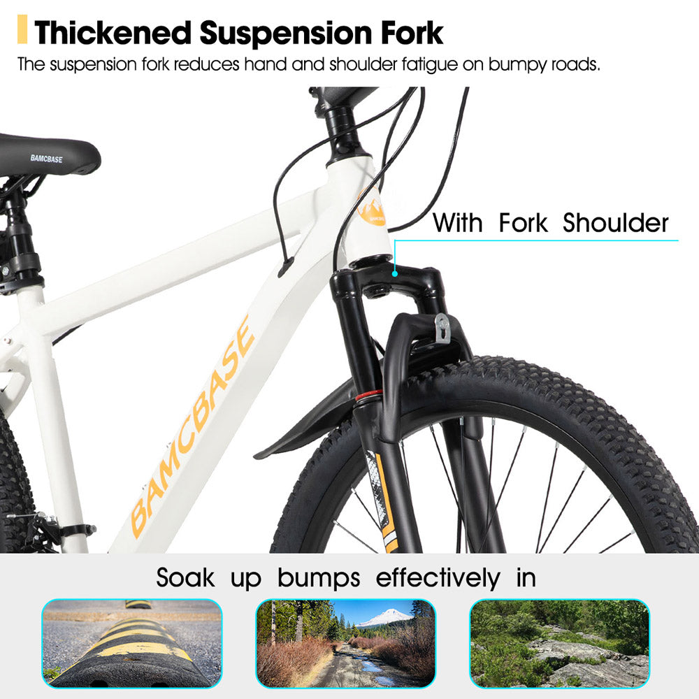 HILAND Sedona 26 27.5 Inch Mountain Bike Mens and Womens Aluminum Frame MTB with 21 Speeds Dis Brake for Adults