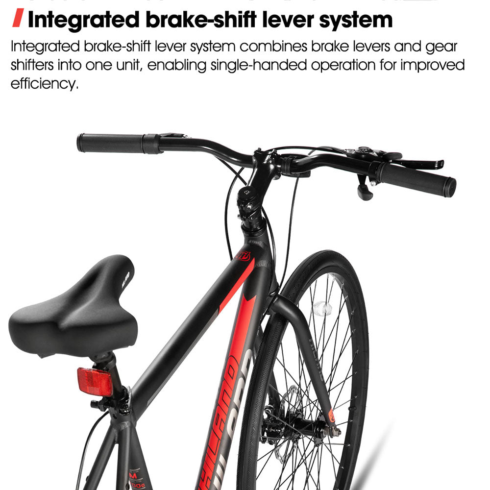 HILAND Clifford 2.0 | 700C Aluminium Frame Road Bike with Double Disc Brakes