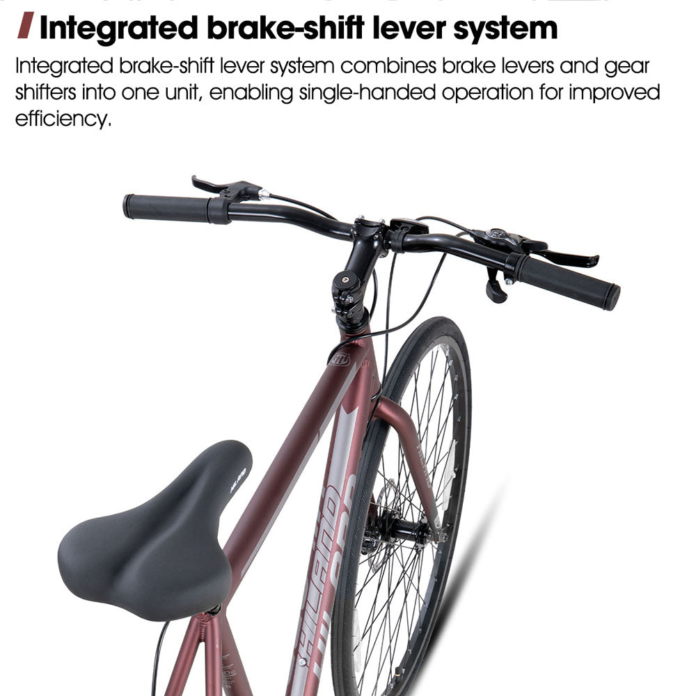 HILAND Clifford 2.0 | 700C Aluminium Frame Road Bike with Double Disc Brakes