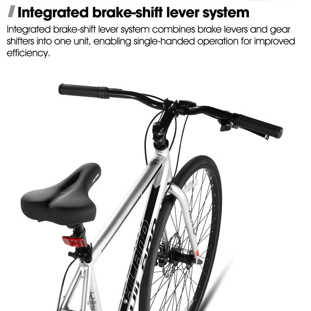 HILAND Clifford 2.0 | 700C Aluminium Frame Road Bike with Double Disc Brakes