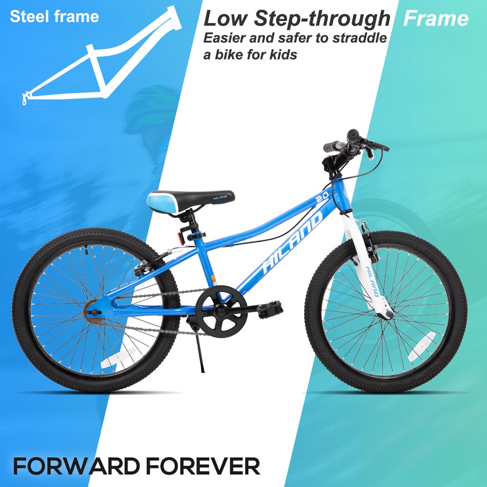 HILAND Climber 20'' Kids Mountain Bike with Dual Handbrakes and Kickstand