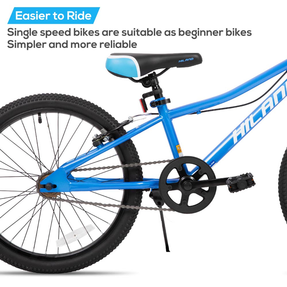 HILAND Climber 20'' Kids Mountain Bike with Dual Handbrakes and Kickstand