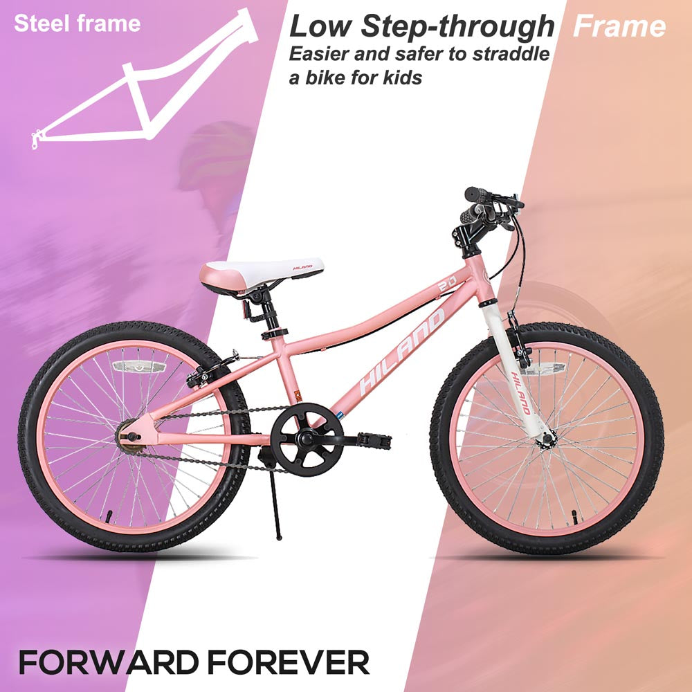 HILAND Climber 20'' Kids Mountain Bike with Dual Handbrakes and Kickstand