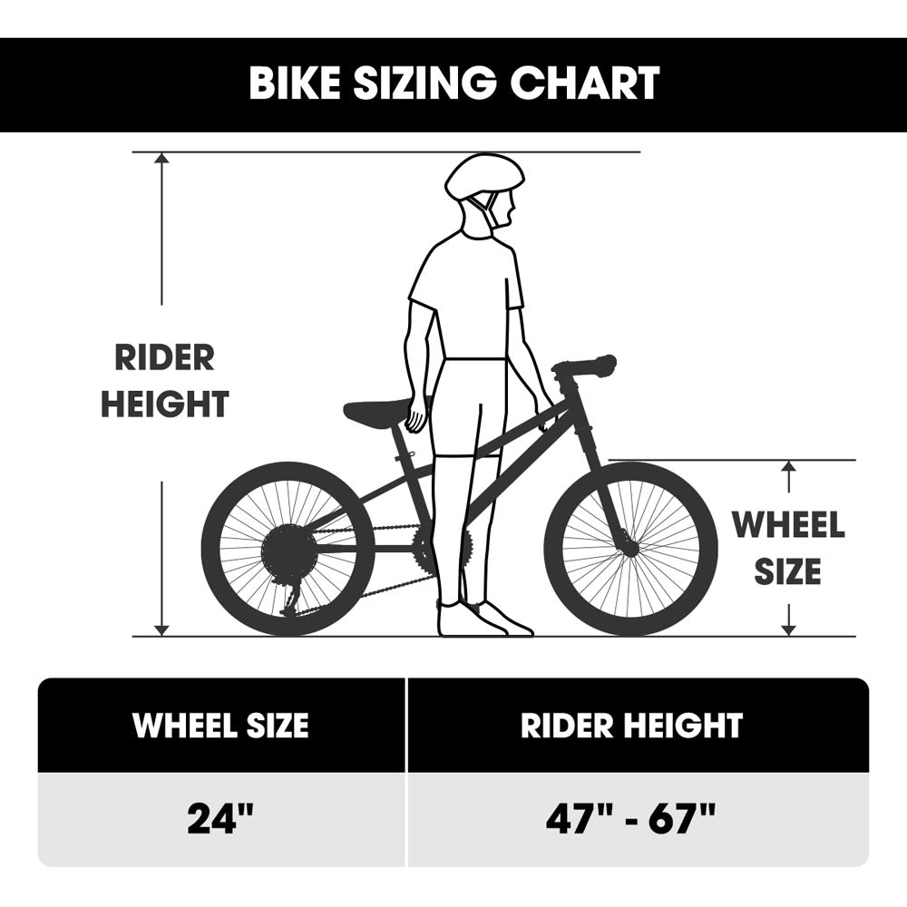 HILAND Climber 24 Inch Mountain Bike for Kids Age 5 + Year Old