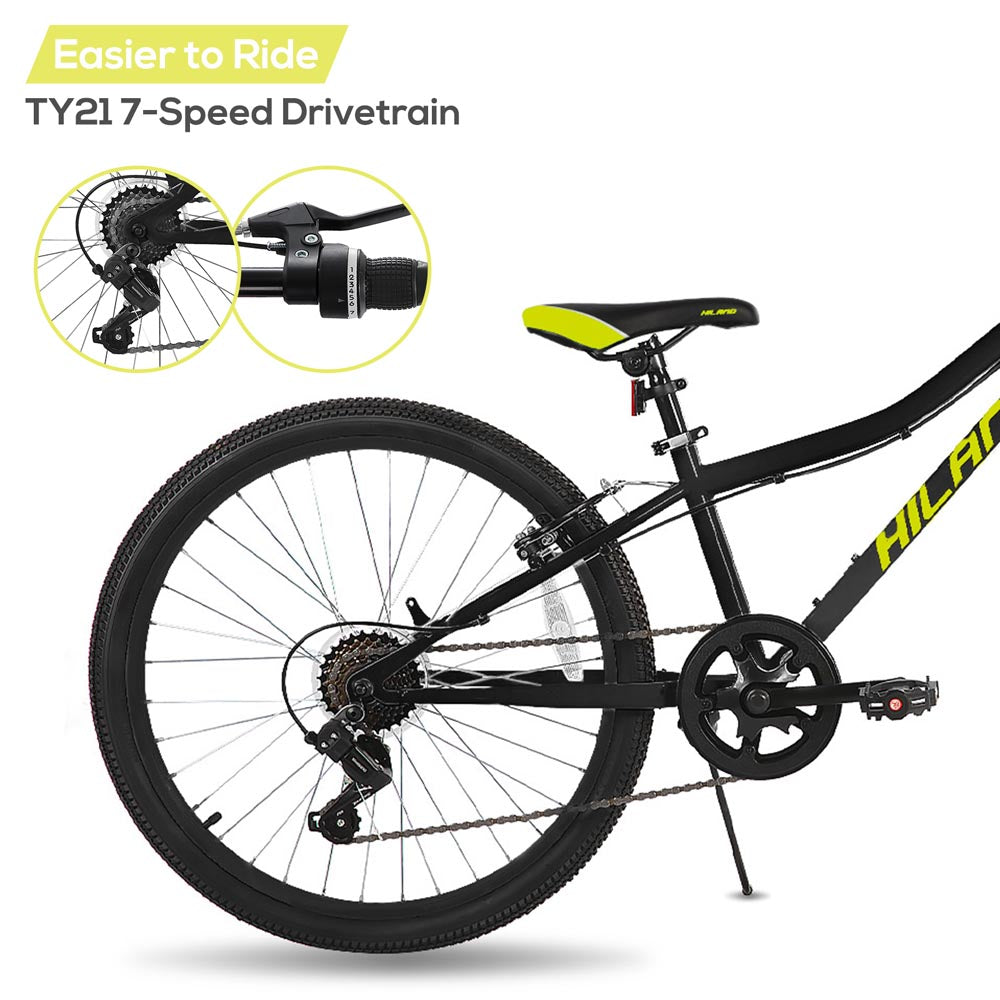 HILAND Climber 24 Inch Mountain Bike for Kids Age 5 + Year Old