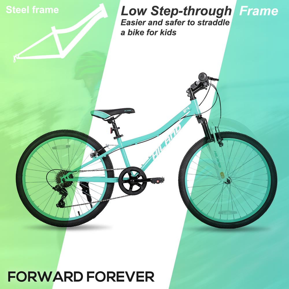 HILAND Climber 24 Inch Mountain Bike for Kids Age 5 + Year Old