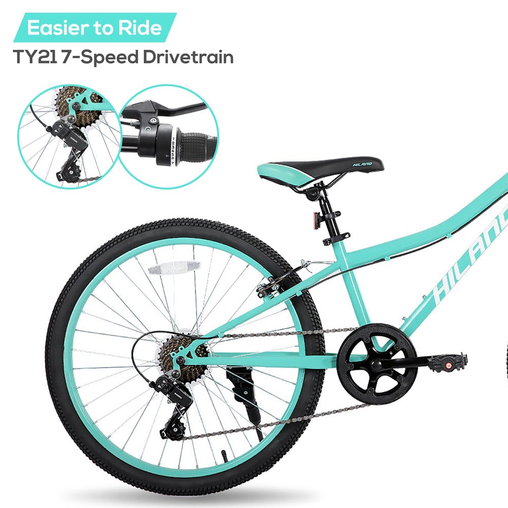 HILAND Climber 24 Inch Mountain Bike for Kids Age 5 + Year Old