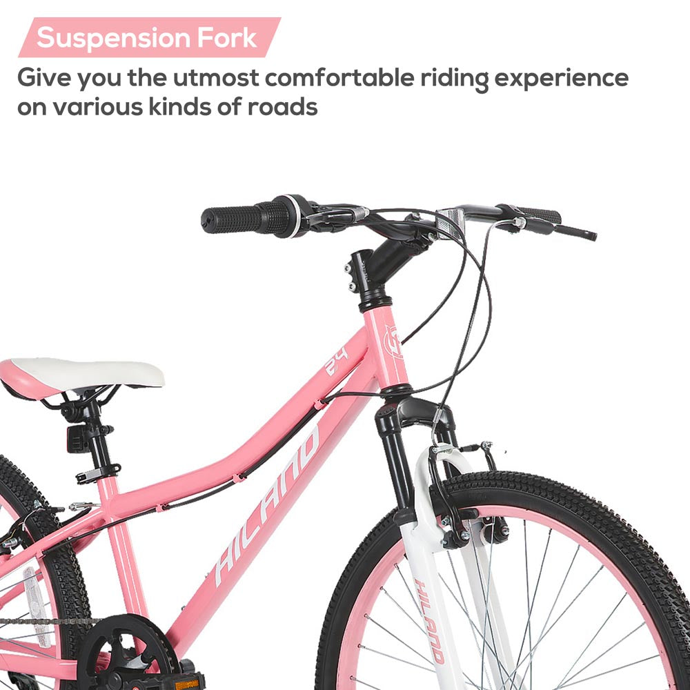 HILAND Climber 24 Inch Mountain Bike for Kids Age 5 + Year Old