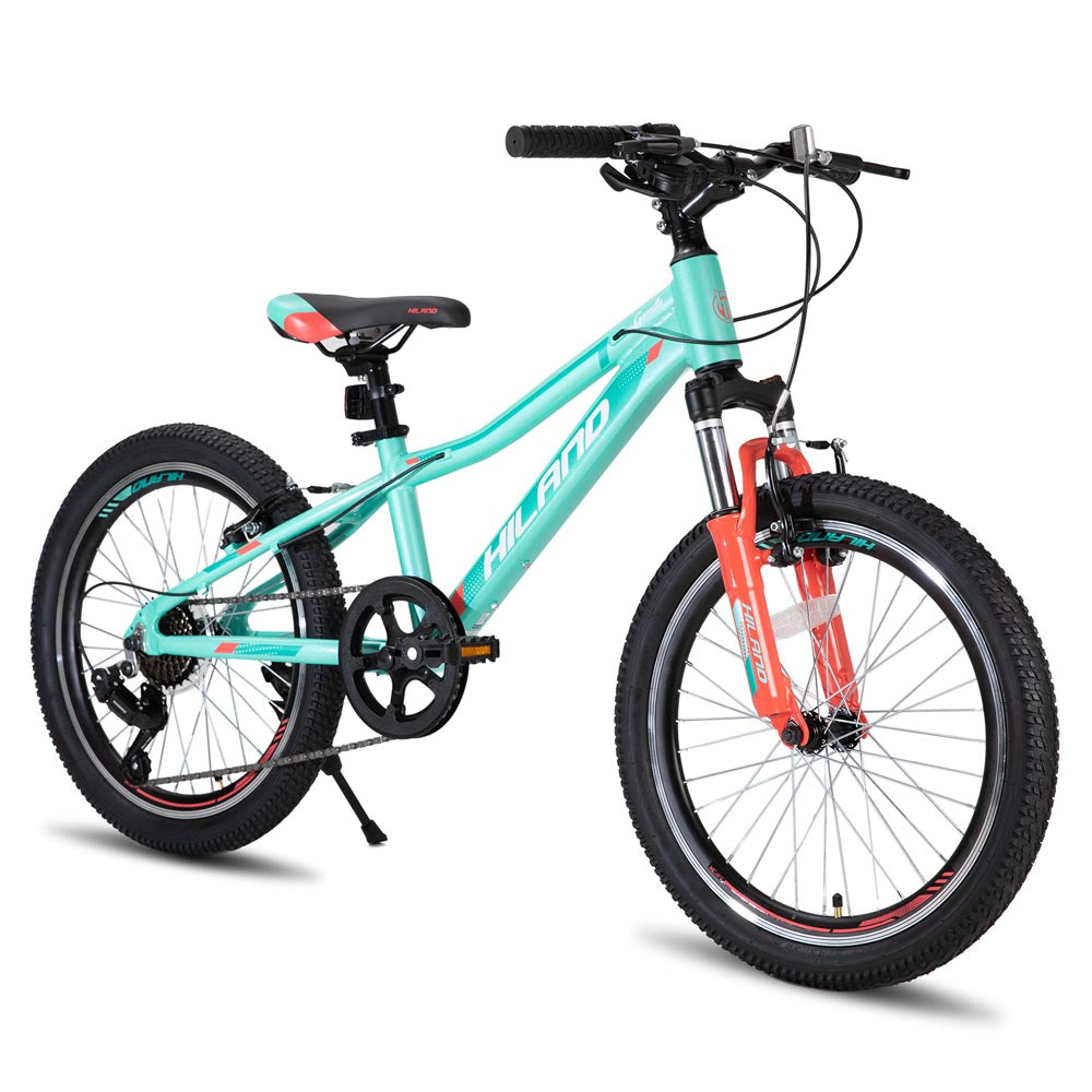 HILAND Gamille 20 Inch Mountain Bike for Girl and Boys 7 Speed with Aluminum Frame