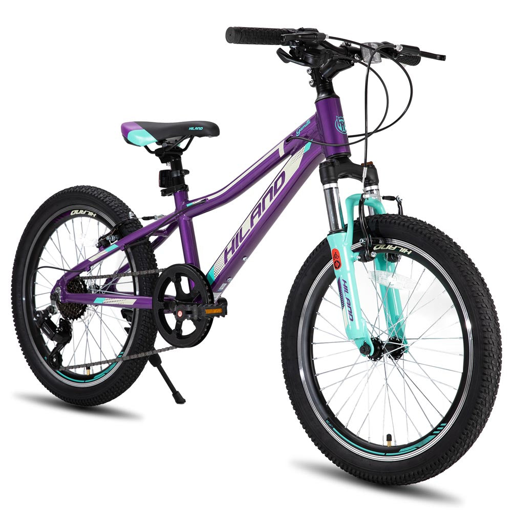 HILAND Gamille 20 Inch Mountain Bike for Girl and Boys 7 Speed with Aluminum Frame