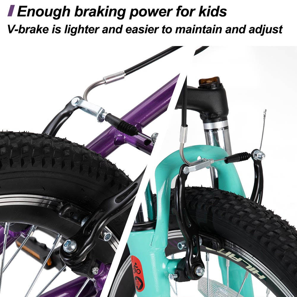 HILAND Gamille 20 Inch Mountain Bike for Girl and Boys 7 Speed with Aluminum Frame