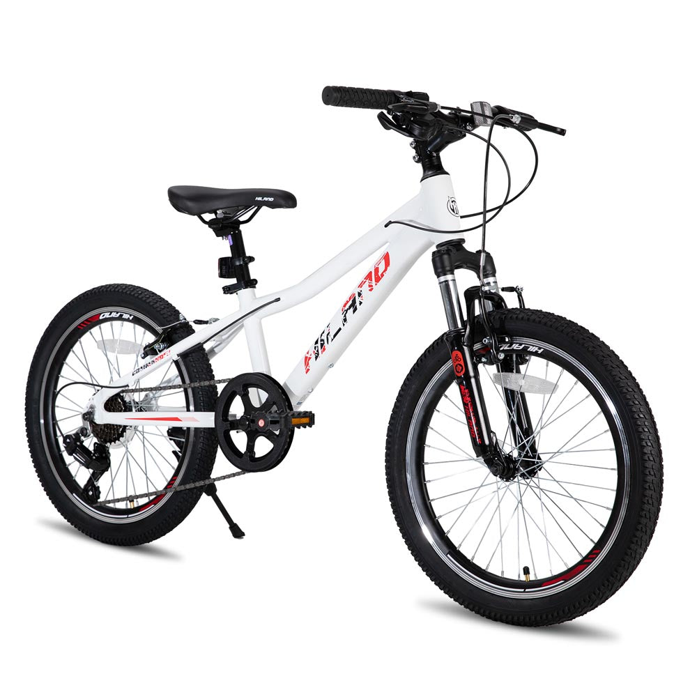 HILAND Gamille 20 Inch Mountain Bike for Girl and Boys 7 Speed with Aluminum Frame