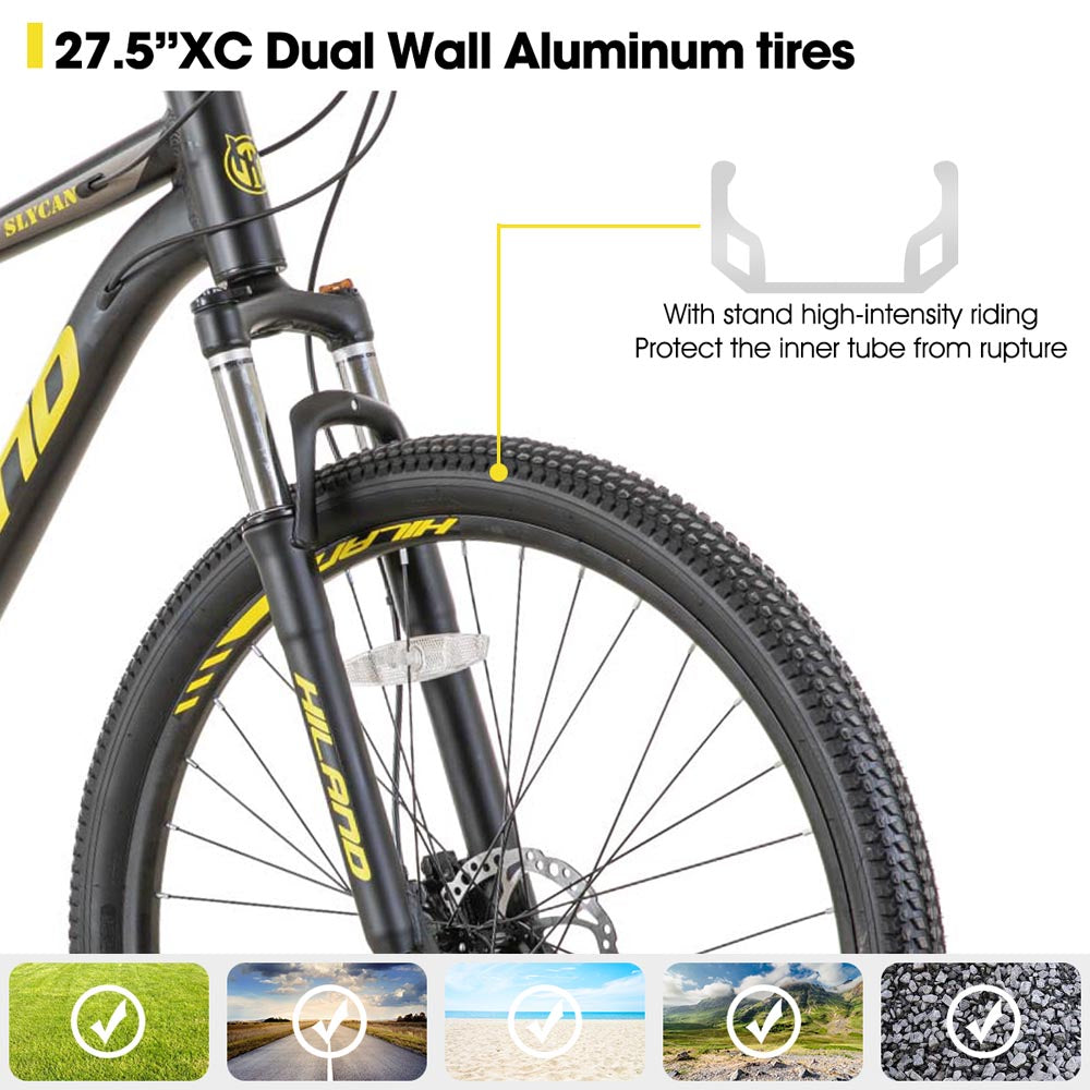 HILAND Slycan 27.5 inch Mountain Bike 21 Speeds Aluminum Frame Hydraulic Disc-Brake