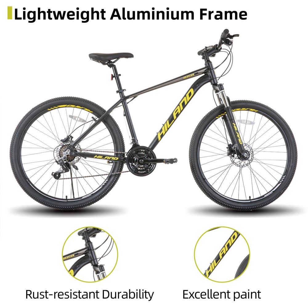 HILAND Slycan 27.5 inch Mountain Bike 21 Speeds Aluminum Frame Hydraulic Disc-Brake