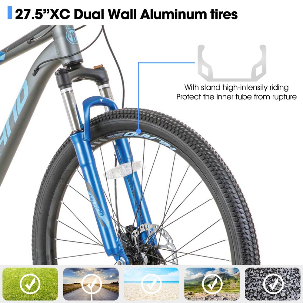 HILAND Slycan 27.5 inch Mountain Bike 21 Speeds Aluminum Frame Hydraulic Disc-Brake