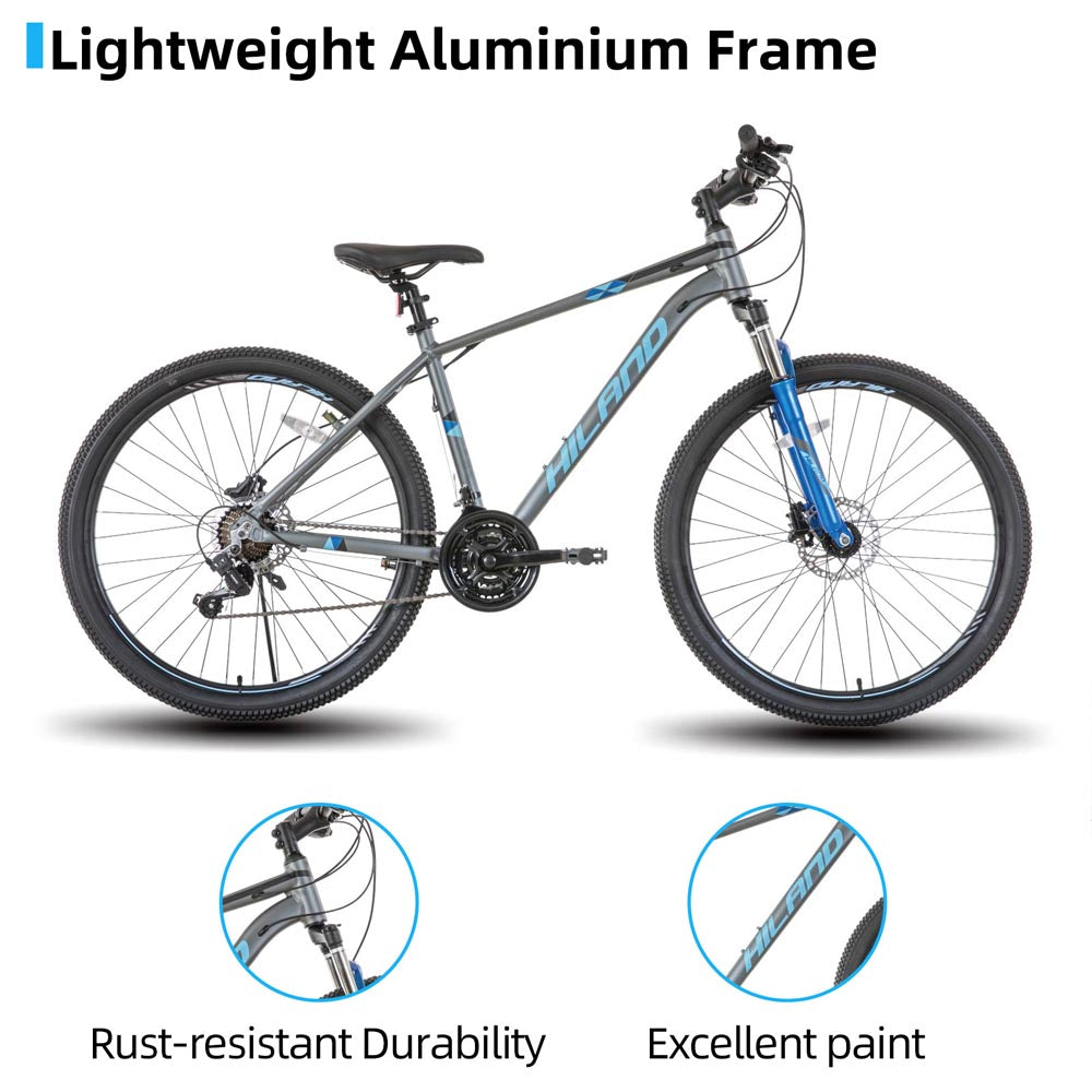 HILAND Slycan 27.5 inch Mountain Bike 21 Speeds Aluminum Frame Hydraulic Disc-Brake