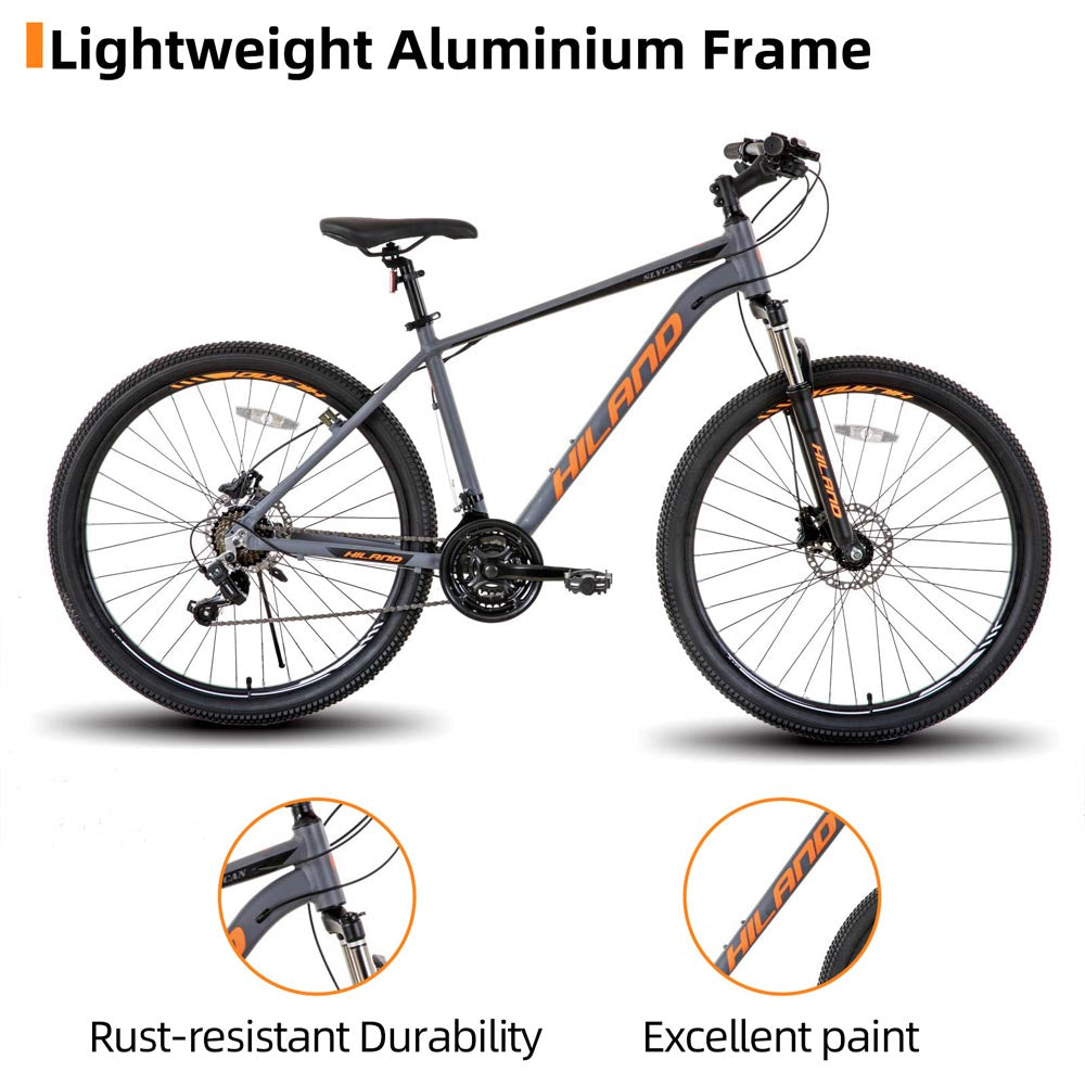 HILAND Slycan 27.5 inch Mountain Bike 21 Speeds Aluminum Frame Hydraulic Disc-Brake