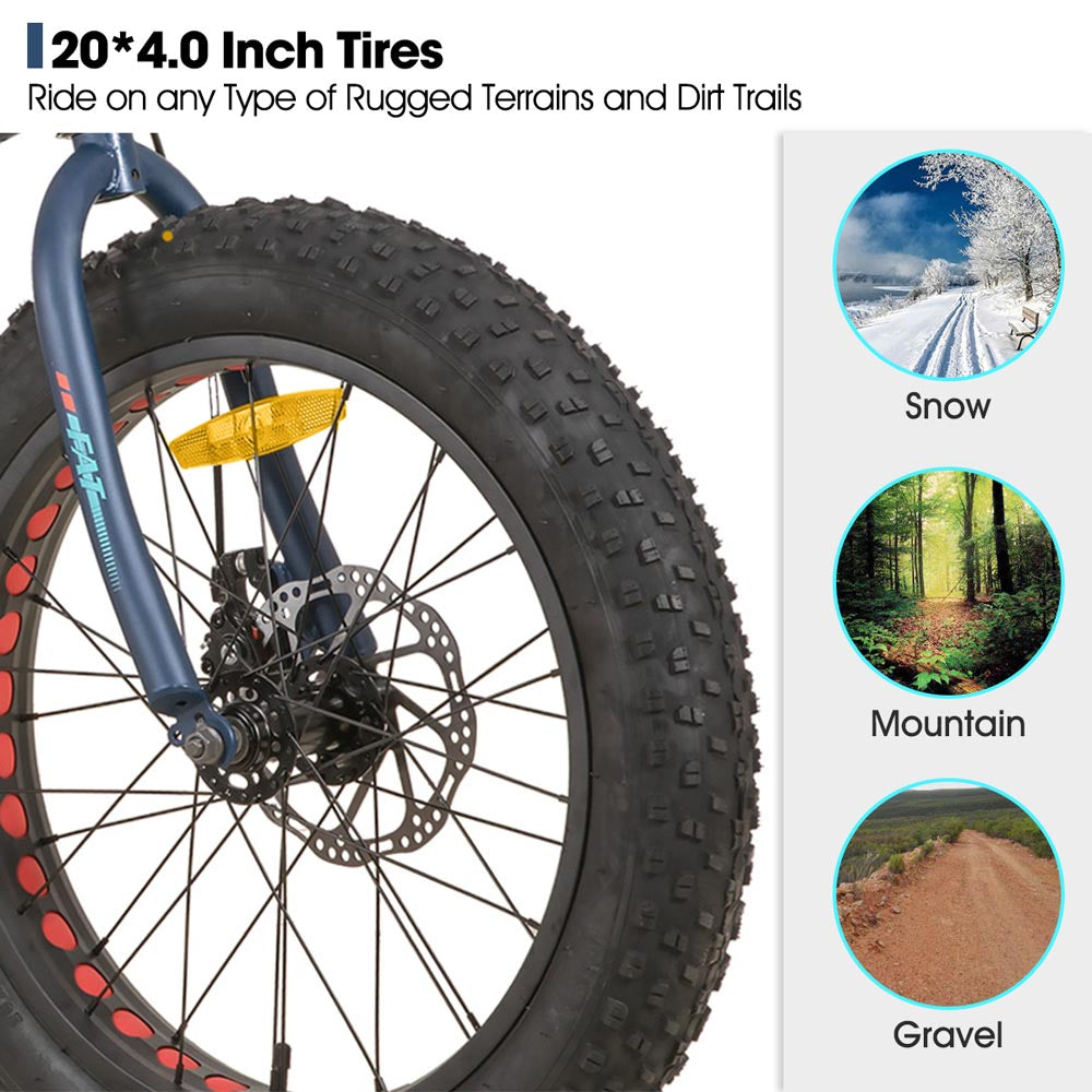 HILAND Roon 20 Inch Kids' Bicycles Fat Tire Mountain Bike for Boys and Girls