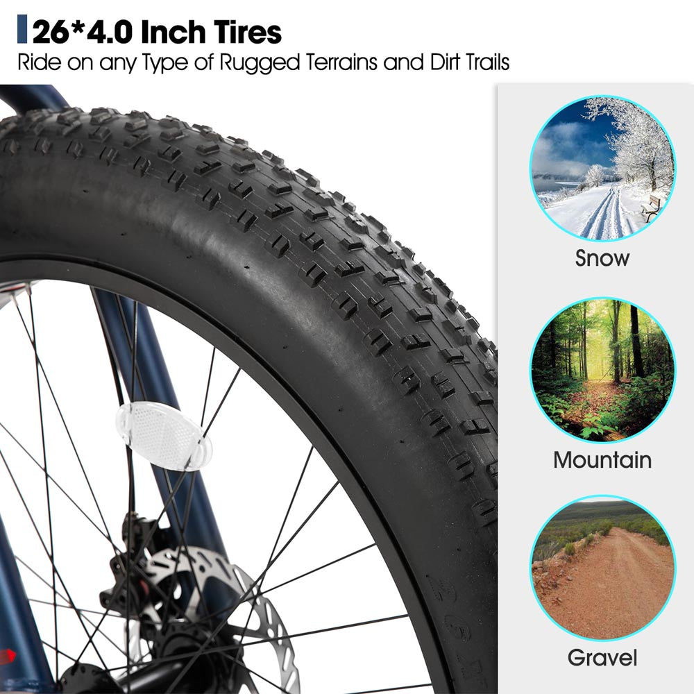 HILAND Roon 24 26 Inch Kids' Bicycles Fat Tire Mountain Bike for Boys and Girls