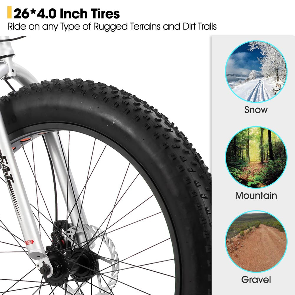 HILAND Roon 24 26 Inch Kids' Bicycles Fat Tire Mountain Bike for Boys and Girls