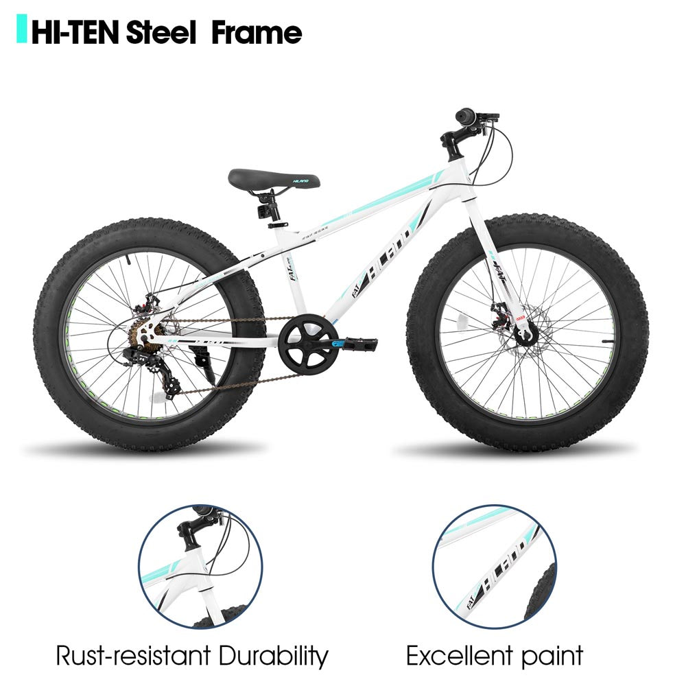 HILAND Roon 24 26 Inch Kids' Bicycles Fat Tire Mountain Bike for Boys and Girls