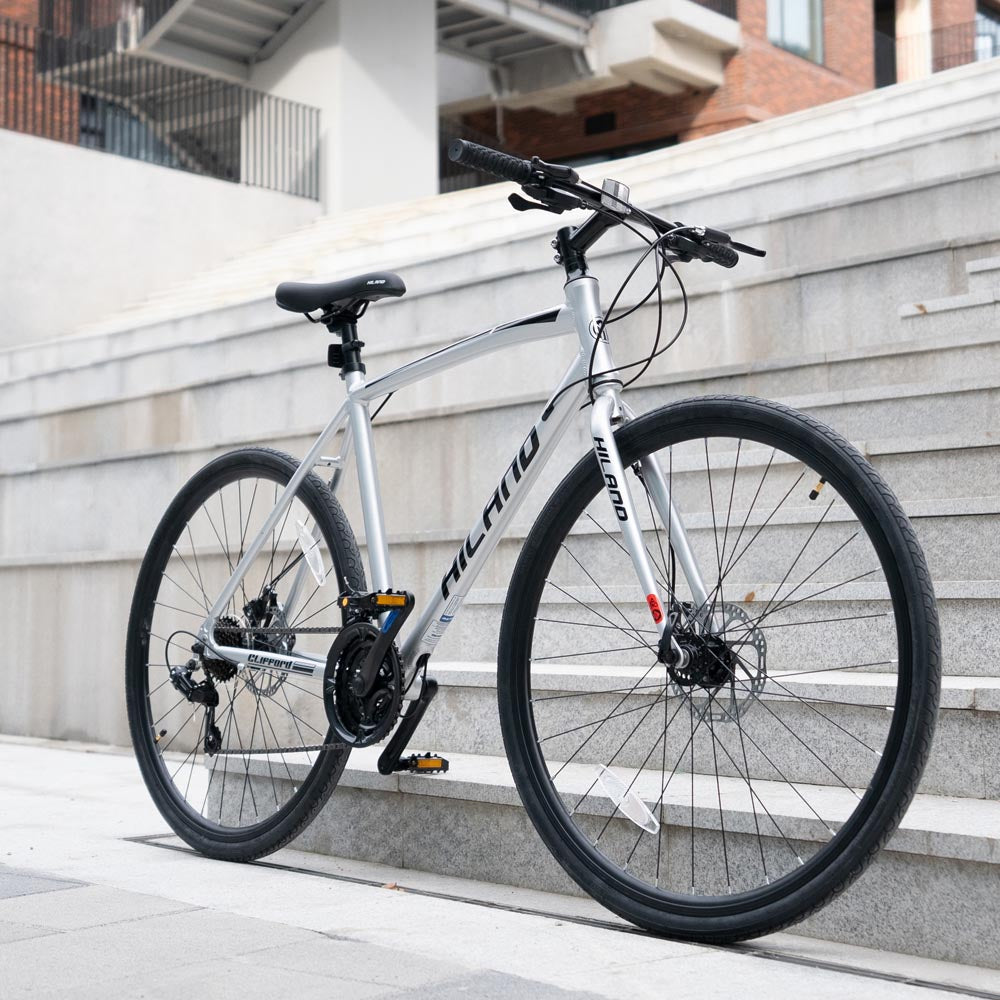 HILAND Clifford 700C Road Hybird Bike 21 speeds City Commuter Bicycle with Disc Brake