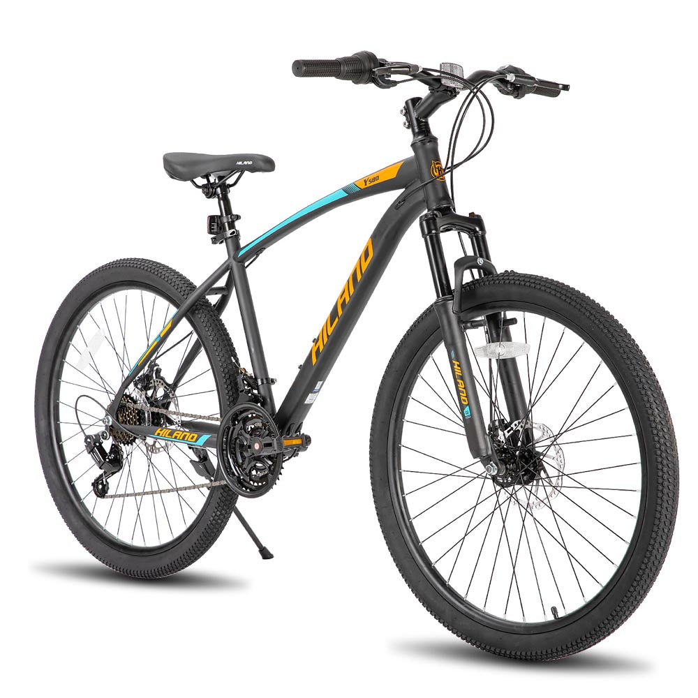 HILAND Ridge Mens and Womens Mountain Bike 26 27 Inch 21 Speed with Dual Disc Brake