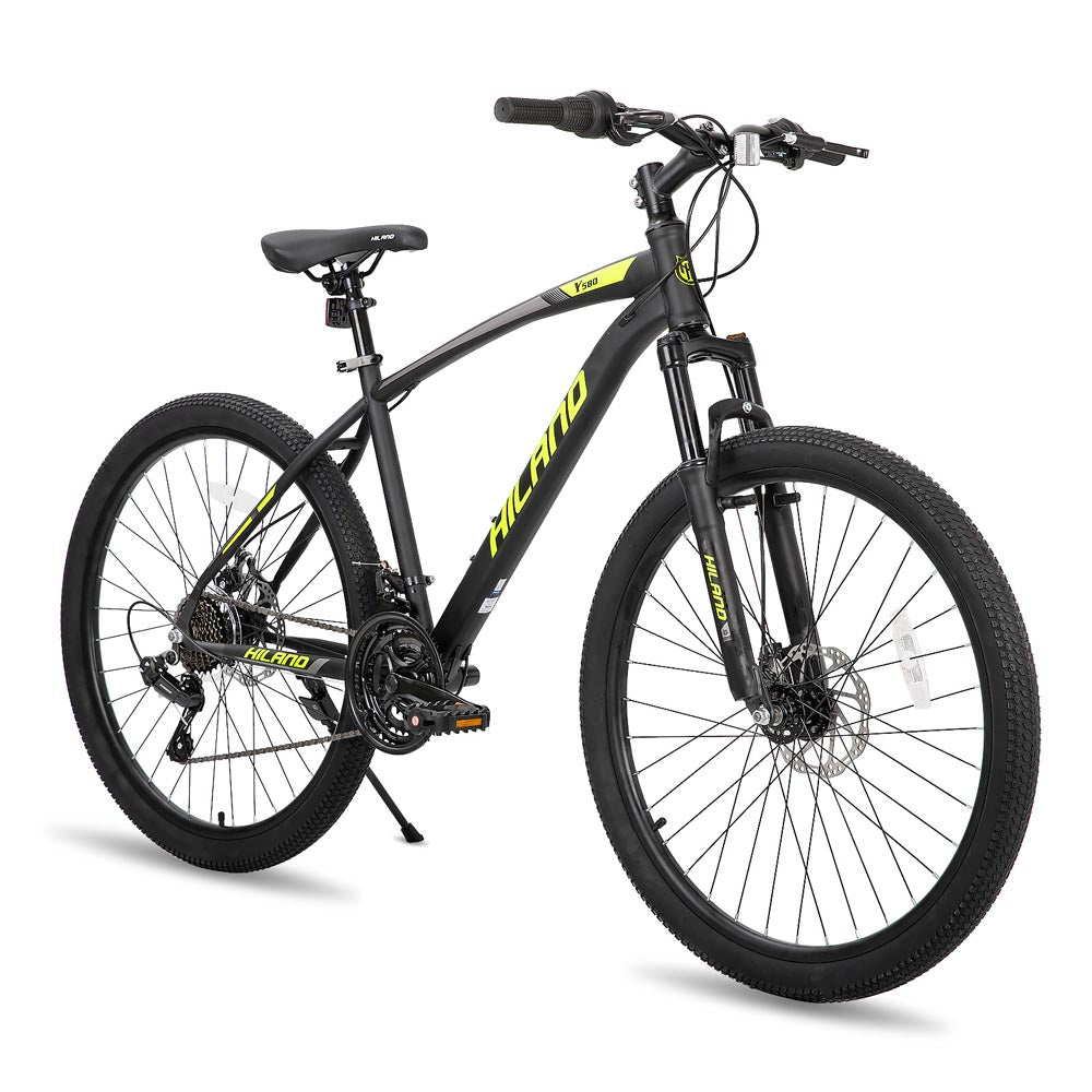 HILAND Ridge Mens and Womens Mountain Bike 26 27 Inch 21 Speed with Dual Disc Brake