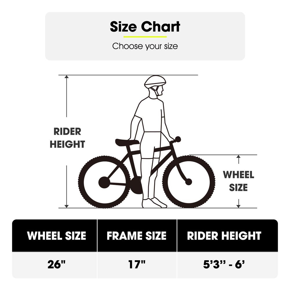HILAND Ridge Mens and Womens Mountain Bike 26 27 Inch 21 Speed with Dual Disc Brake