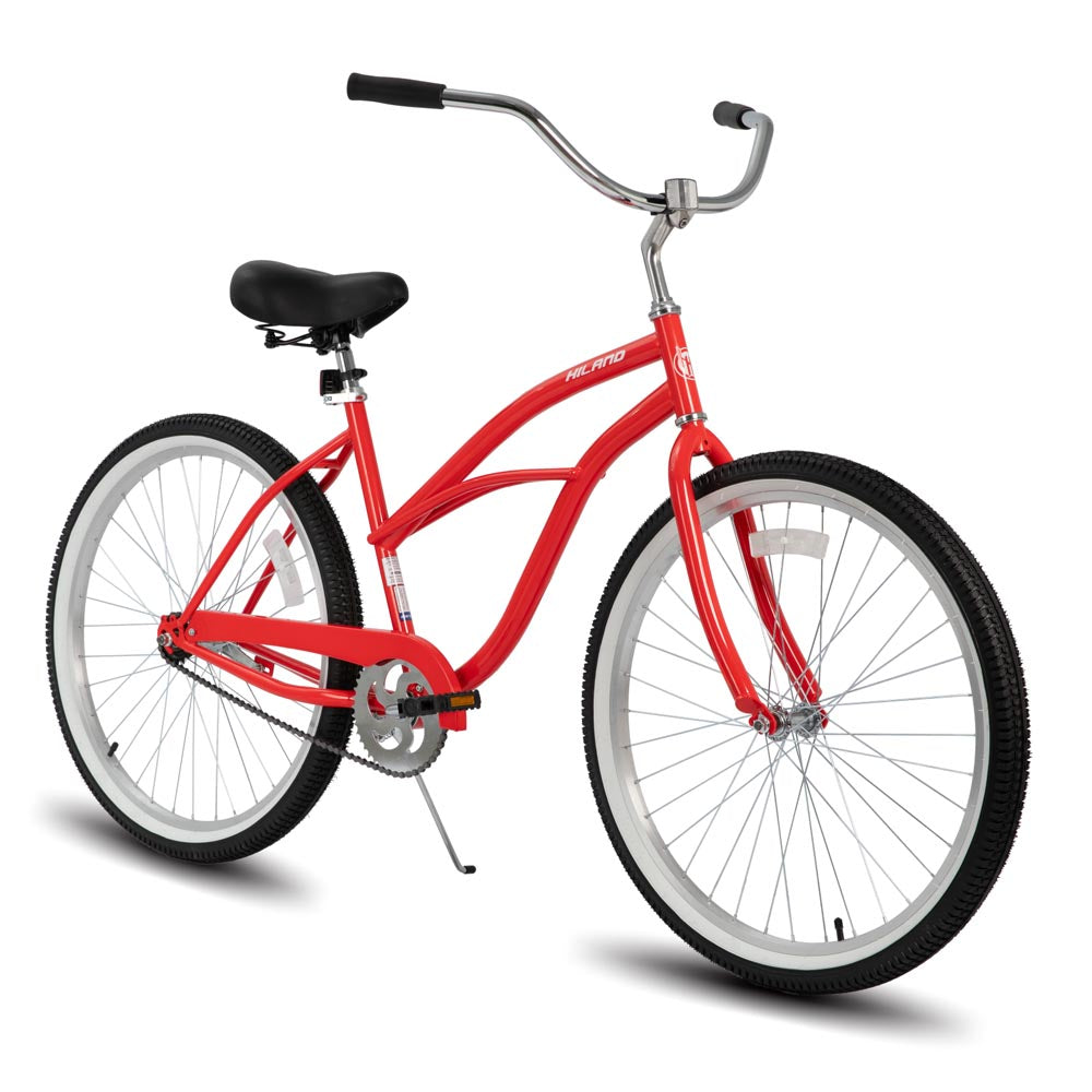 HILAND Jade 24 26 Inch Womens Beach Cruiser Bike with Rear Coaster Brake