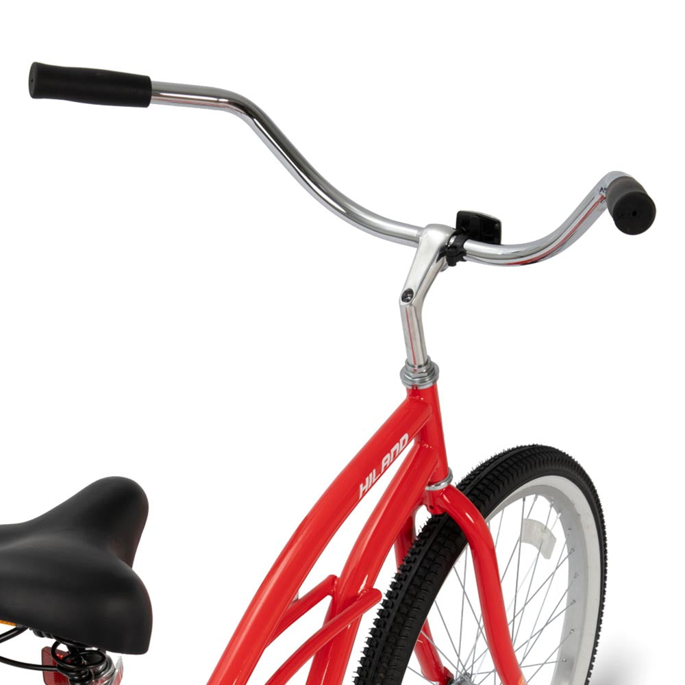 HILAND Jade 24 26 Inch Womens Beach Cruiser Bike with Rear Coaster Brake