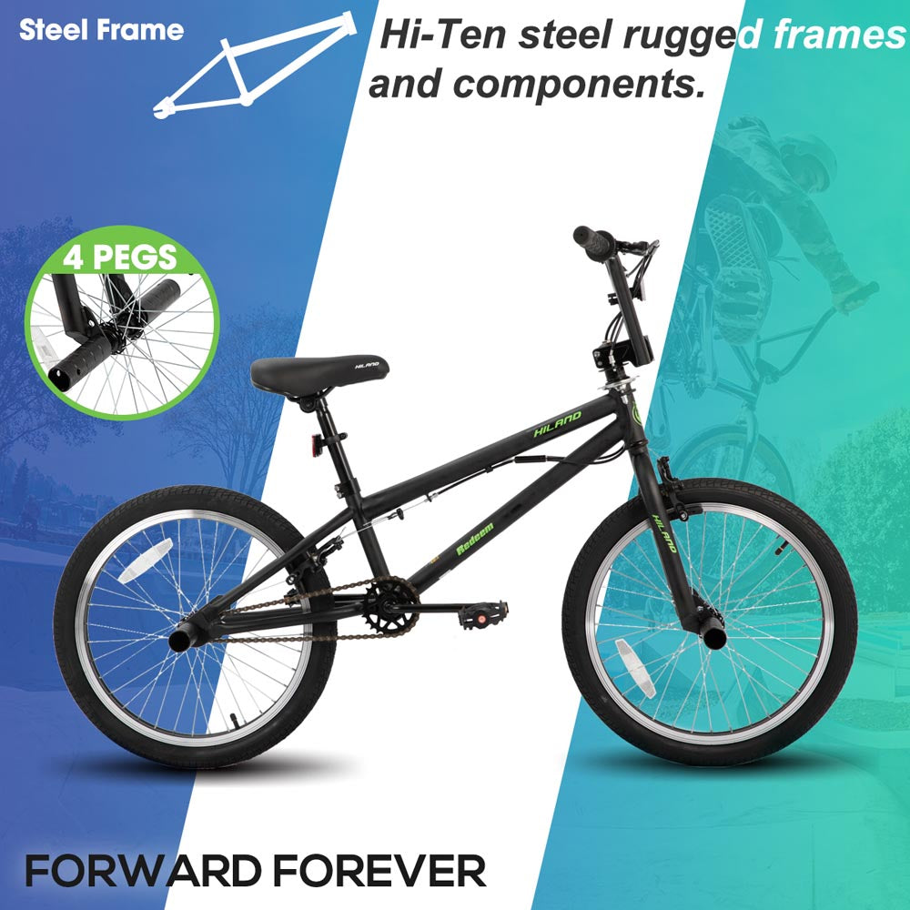 HILAND Redeem 1.0 | 20 inch Freestyle Kids BMX Bike with 360 Degree Gyro & 4 Pegs