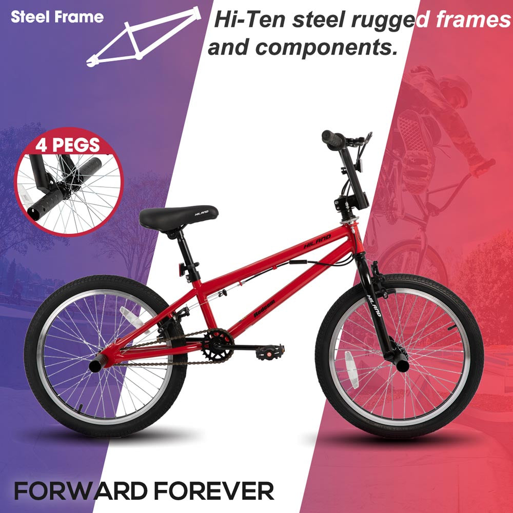 HILAND Redeem 1.0 | 20 inch Freestyle Kids BMX Bike with 360 Degree Gyro & 4 Pegs