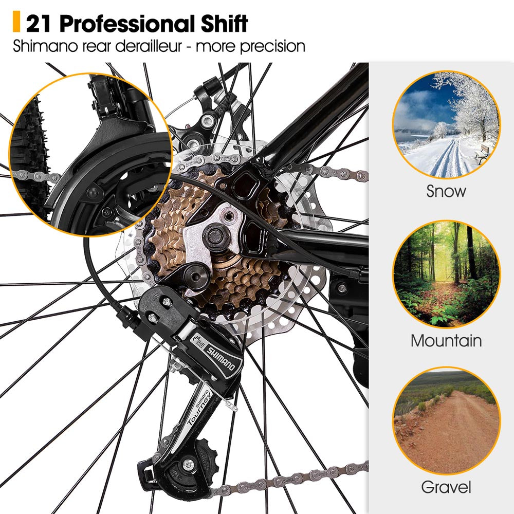 HILAND H200 | 26 Inch Mountain Bike 21 Speeds Drivetrain Aluminum Frame Disc-Brake